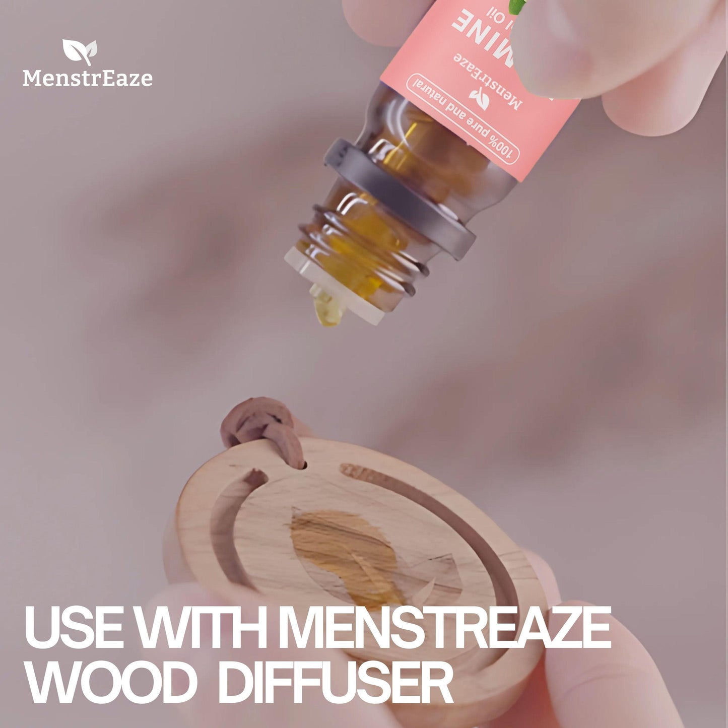 Natural Wood Essential Oil Diffuser for Car, Home, Office & Closet, Round Passive Scent Diffuser, No Heat or Water Needed