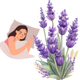 Logo representing this research and benefits: Lavender for Sleep