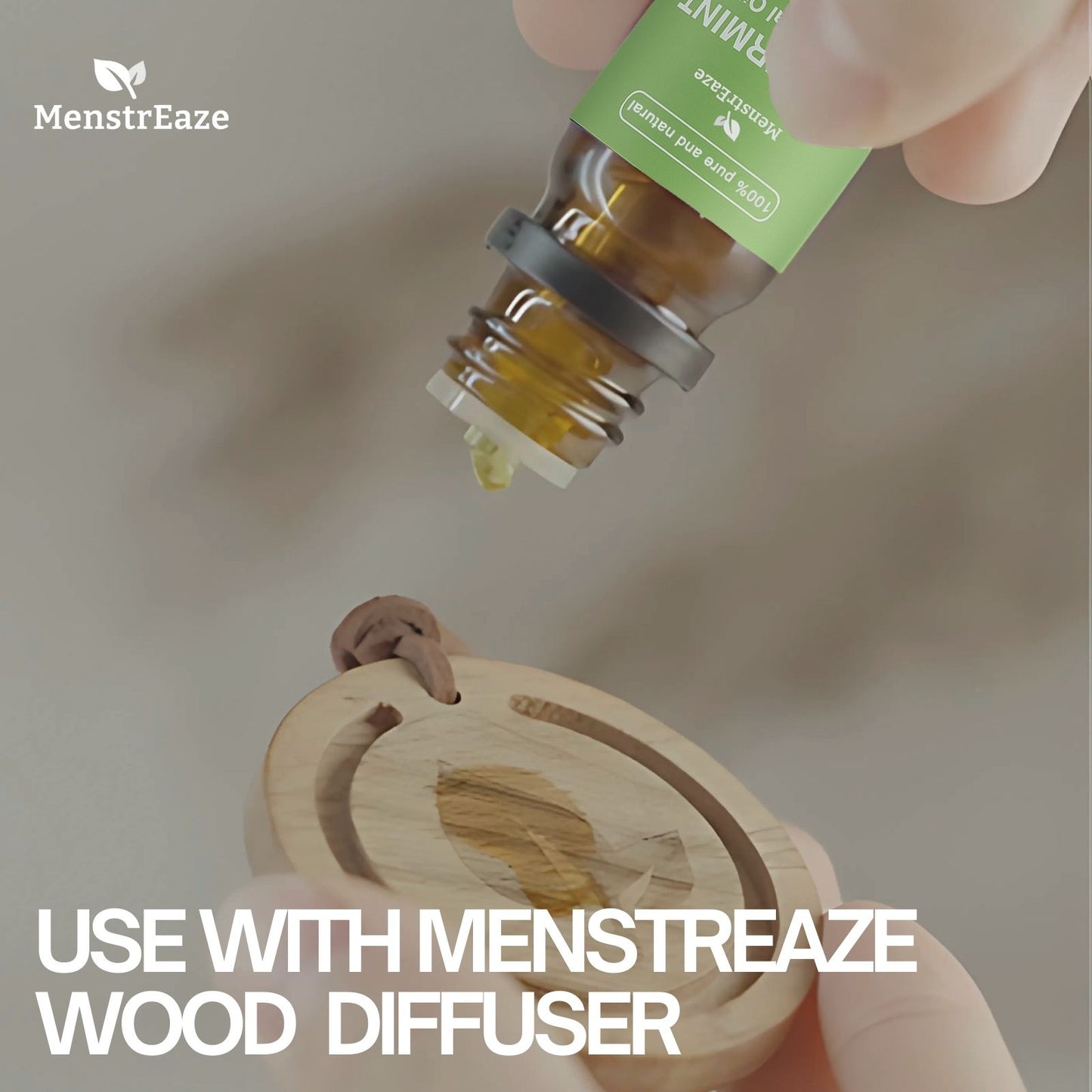 Natural Wood Essential Oil Diffuser for Car, Home, Office & Closet, Round Passive Scent Diffuser, No Heat or Water Needed