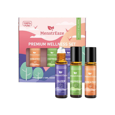 Premium Wellness Gift Kit | 100% Pure Essential Oil Roll-on for Relieving Congestion, Fatigue, and Insomnia