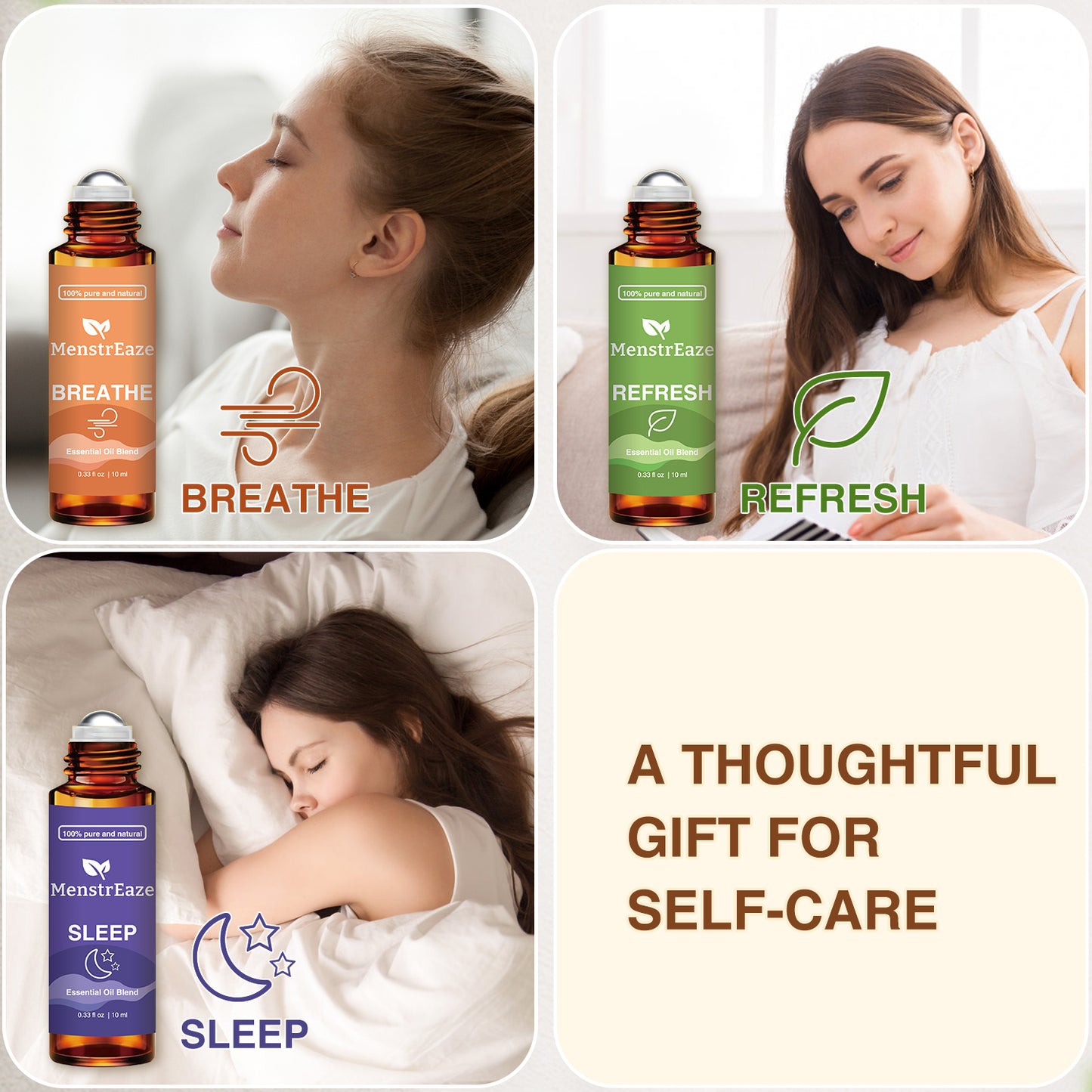 MenstrEaze Premium Wellness Essential Oil Set 