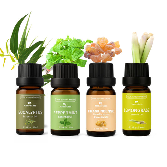 Pure Botanical Essential Oil Gift Set – 4 Skin-Safe Droppers for Body & Mind Wellness, 4x10ml