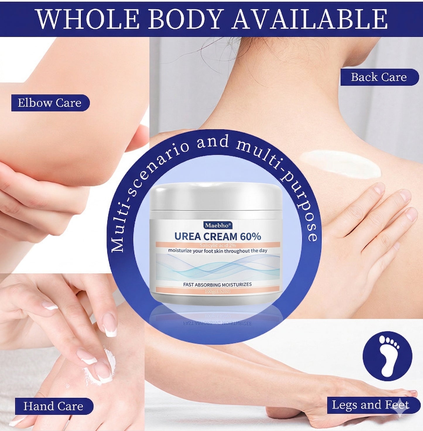 60% Urea Repair Cream for Cracked Heels, Calluses & Rough Skin