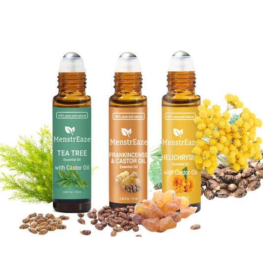 Castor Glow Gift Set | 100% Pure Botanical Roll-On for Radiant Skin, 3x10ml