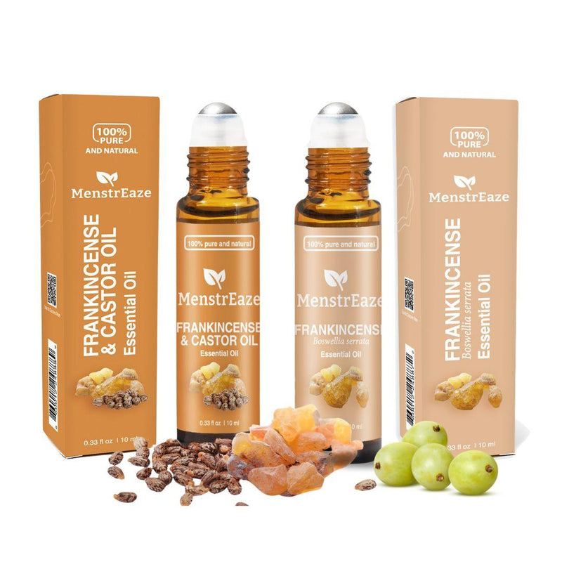 Frankincense Renewal Duo – Day & Night Botanical Roll-On Essential Oil Set for Radiant Skin, 2x10ml