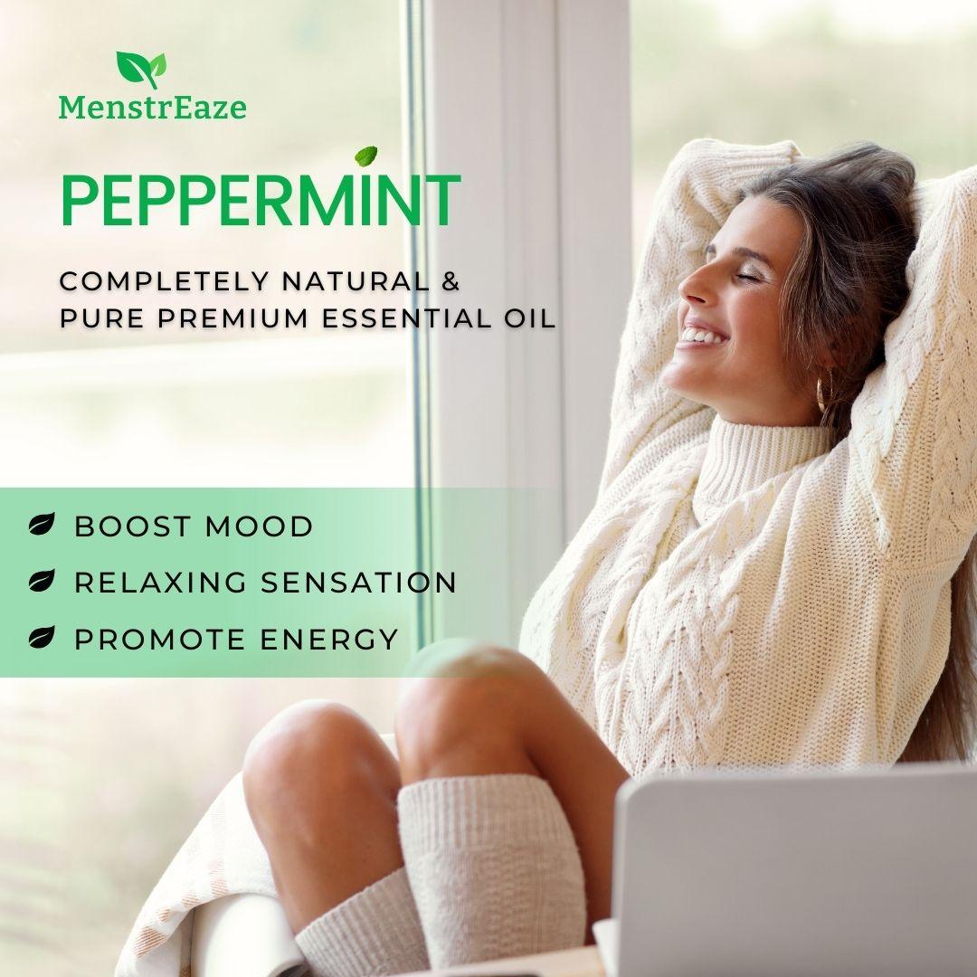 Peppermint Roll-On for Focus, Refreshing, Headache and Nausea Relief