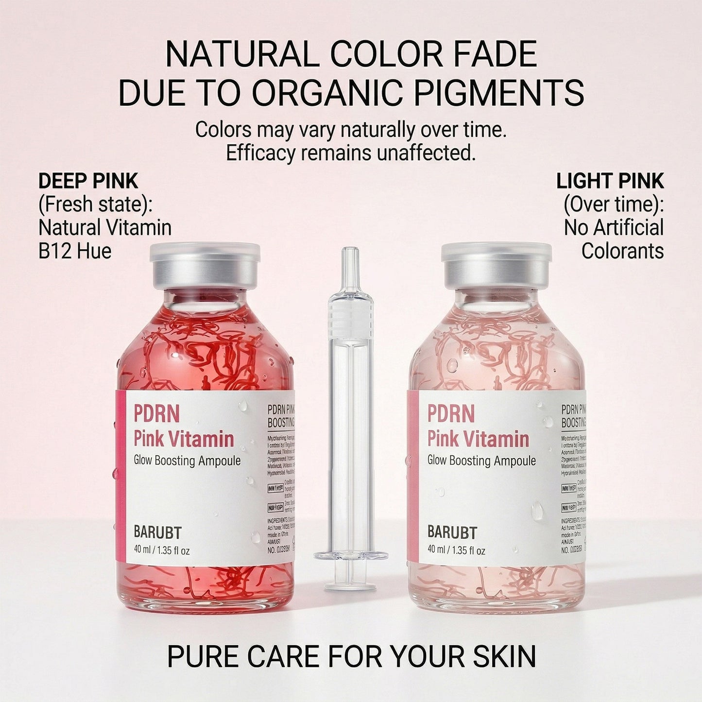 PDRN Pink Vitamin Glow Boosting Ampoule for Cellular Repair, Hydration & Radiance, 1.35 fl oz