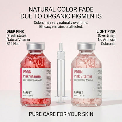 PDRN Pink Vitamin Glow Boosting Ampoule for Cellular Repair, Hydration & Radiance, 1.35 fl oz