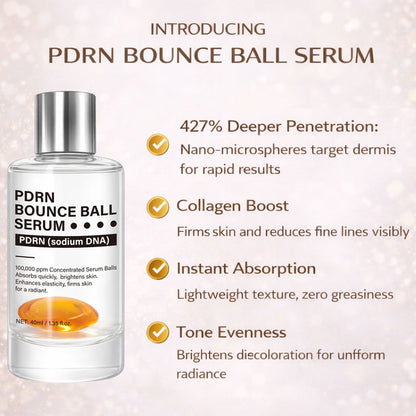 PDRN Bounce Ball Serum for Firmness, Radiance & Deep Hydration, 1.35 fl oz