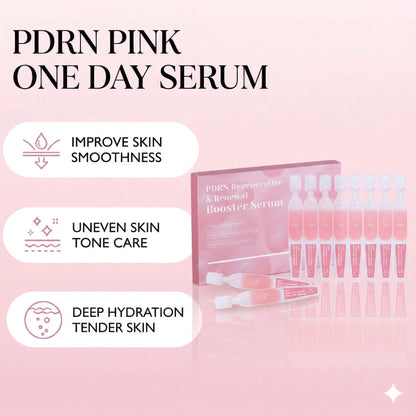PDRN Regenerative & Renewal Booster Serum with Salmon DNA, Niacinamide, Collagen & Hyaluronic Acid for Firmness, Radiance & Deep Hydration
