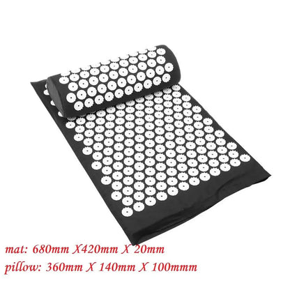 Massage Pillow and Mat black